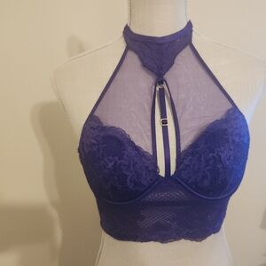 Victoria's Secret Datk Purple/Blue Lace Bralette